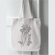 Fashionable Fabric Tote Bag With Zipper - WS -250