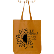 Fashionable Fabric Tote Bag With Zipper - KG -126