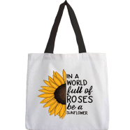Fashionable Fabric Tote Bag With Zipper - BWTF -263