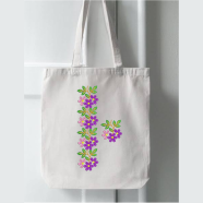 Fashionable Fabric Tote Bag With Zipper - WF -317