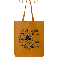 Fashionable Fabric Tote Bag With Zipper - KG -122