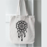 Fashionable Fabric Tote Bag With Zipper - WS -252