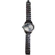 Fashionable Ladies Quartz Diamond Wristwatch - Black