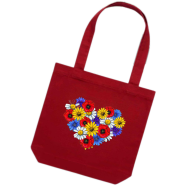 Fashionable Small Size Red Tote Bag for Girls - RD-F064