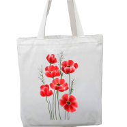 Fashionable White Fabric Tote Bag With Zipper - WF-300