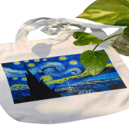 Fashionable White Fabric Tote Bag With Zipper - WS-242