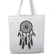 Fashionable White Fabric Tote Bag With Zipper - WS-254
