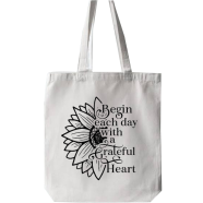 Fashionable White Fabric Tote Bag With Zipper - WG-122
