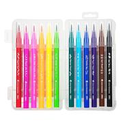 Deli Coloring Felt Pen Brush Tip 12Color - EC10304