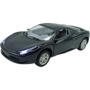 Ferrari 458 Die Cast Metal Car Toy Vehicle 1 Pcs (metal_car_s6pcs_ferrari_b) - BLACK