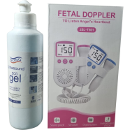 Fetal Doppler Rate Monitor Baby Fetal Sound Heart Detector LCD Display with gel
