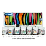Fevicryl Glass Colour Kit (Solvent Based) - 85 ml