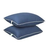 Fiber Head Pillow Cotton Fabric Navy Blue 18x26 Buy 1 Get 1 Free - 77742