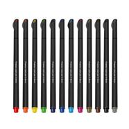Fineliner Color Pen Set 12 Porous Fine Point Pen Markers 0.4mm Drawing Writing (12 Colors)