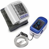 Fingertip Pulse Oximeter and Wrist Blood Pressure Monitor Combo Pack