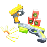 Fires Foam Shooter Plastic Soft Bullet Blaster Space Toy Gun With Suction Target Drum and Bullet (nub_gun_double_space) - Multicolor icon