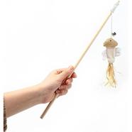 Fish Shape Cat Teaser Interactive Toy Wand with Bell and FeatherBurlap Fish Shape Cat Teaser Interactive Toy Wand with Bell and Feather