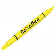 Flexoffice Pen Style Twin Highlighter - Yellow