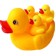 Mini Floating Duck Bath Toys with Squeezing Sound - 4 Pcs icon