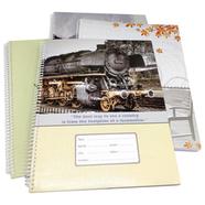 Floral Spiral Khata (White) - 200 Pages