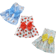 Flower Printed Pet Cats Dogs Dress Summer icon