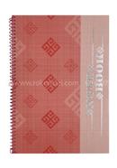 Foiled Notebook (Red Orange Color - Black Design)