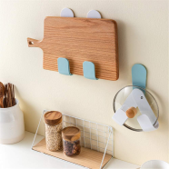 Foldable Wall-Mounted Pot Lid Holder - Self-Adhesive Rack for Cutting Boards and Kitchen Utensils icon