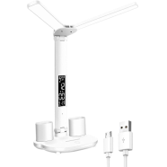 Folding Double Headed Table Lamp With Pen Holder - FTL DTT-002