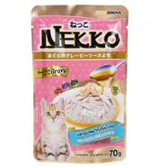 Nekko Foodinnova Adult Pouch Wet Cat Food Tuna Topping Shrimp In Gravy 70g