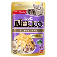 Nekko Foodinnova Adult Pouch Wet Cat Food Tuna Topping Cheese In Jelly 70g