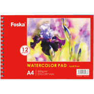 Foska A4 Side Spiral Open Watercolor Pad - DW1082
