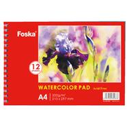 Foska A4 Side Spiral Open Watercolor Pad - DW1082