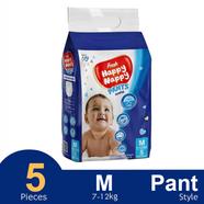 Fresh Happy Nappy Pant System Baby Diaper (M Size) (7-12Kg) (5Pcs)