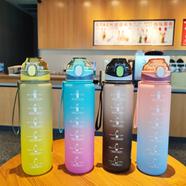 Frosted Sports Water Bottle Strike 1 Liter Of Water Bottles Leak Proof Easy To Use - 1000ml -suitable Plastic Beverage Bottles