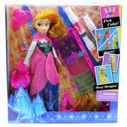 Frozen Princess Doll with Hair Color and Design Studio set with Accessories (multicolour)