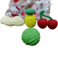Fruit Design Eraser (Any Design) 4 pcs - 1 pack - CN