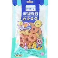 Funny U Pet Snack For Dog and Cat Goat Milk Tablet Round Shape 100 gm