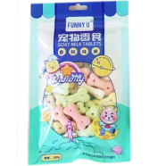 Funny U Pet Snack For Dog and Cat Goat Milk Tablet 100 gm Bone Shape