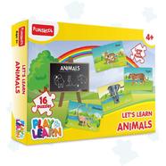 Funskool 16 Pieces Puzzles Play And Learn-Pet Educational Large Size Creative Toy Kids