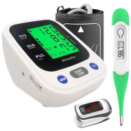 GALAXY Essential Health-check Kit Digital BP Checking Machine, Digital Thermometer and Digital Pulse Oxmeter, Combo of 3