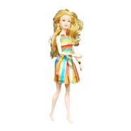 GIRL ANGEL Wonderful Barbie Toy With Dress and Accessories For Kids and Girls (barbie_shoe_dress_ear_rainbow) - Rainbow 