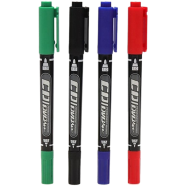 GXin Multi Color CD/DVD Waterproof Permanent Marker 2in1 Pen Set With Clip 4 Pcs 