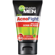 Garnier Men Acno Fight Anti Acne Scrub in Foam 100 ml - (Thailand) - 142800242