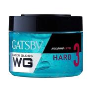 Gatsby Water Gloss - Hard Wet Look Hair Gel, Shine Effect, Long Lasting Hold, Non Sticky, Easy Wash Off, Holding Level 3 - 300gm