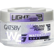 Gatsby Water Gloss - Soft, Wet Look Hair Gel, Shine Effect, Non Sticky, Easy Wash Off, Holding Level 2 - 30gm