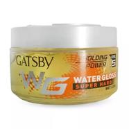 Gatsby Water Gloss - Super Hard, Wet Look Hair Gel, Shine Effect, Long Lasting Hold, Non Sticky, Easy Wash Off, Holding Level 5 - 70gm