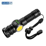 GearUP K60 Rechargeable Flashlight 10W COB, LED Torchlight