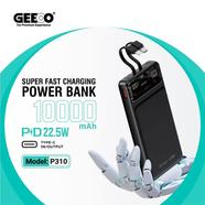 Geeoo P310 PD 22.5W 10,000mah Power Bank -Black image