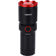 Geepas GFL51067 Rechargeable Zoomable LED Flashlight and Torch Light with Power Bank