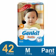 Genki Pant System Baby Diaper (M Size) (7-10 kg) (42Pcs) 
